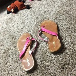 Pink flip flops